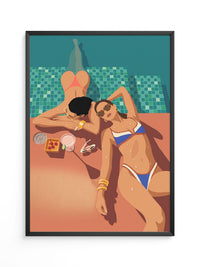 Strand Sommer Illustration Entspannung
