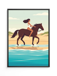 Reiterin Strand Illustration