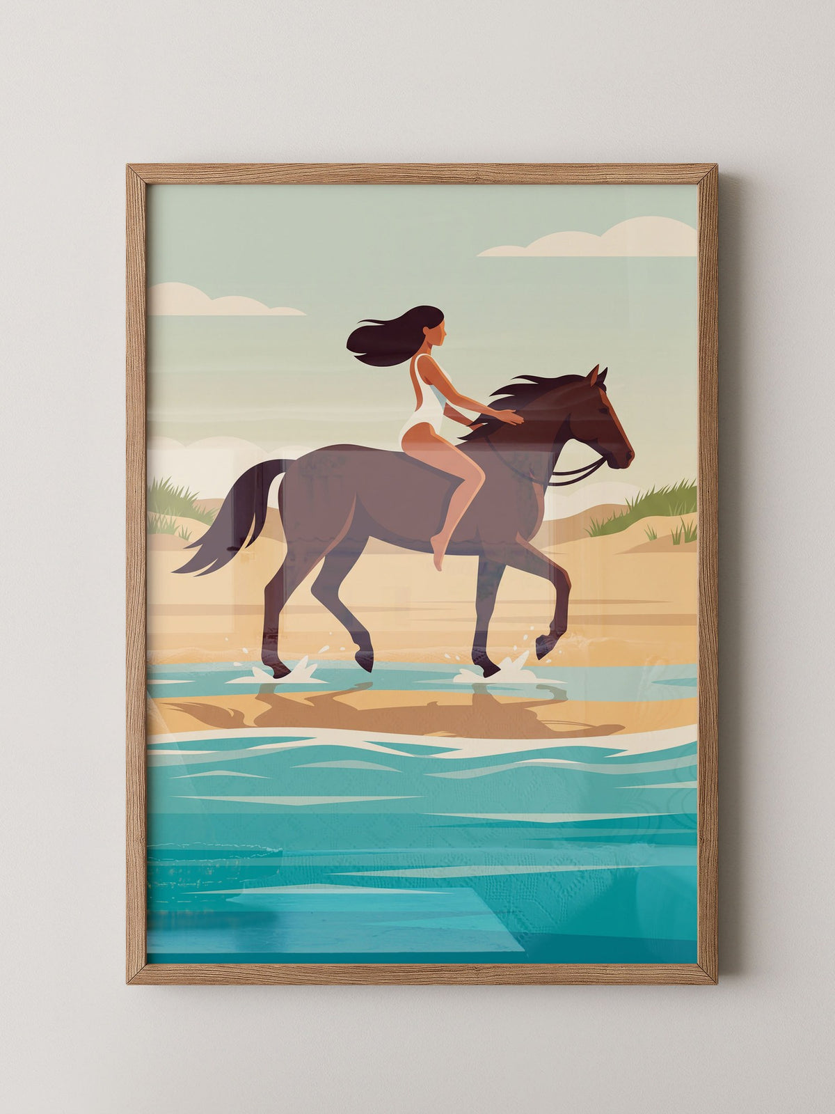 Reiterin Strand Illustration