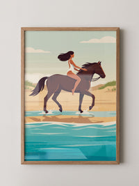 Reiterin Strand Illustration