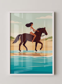 Reiterin Strand Illustration