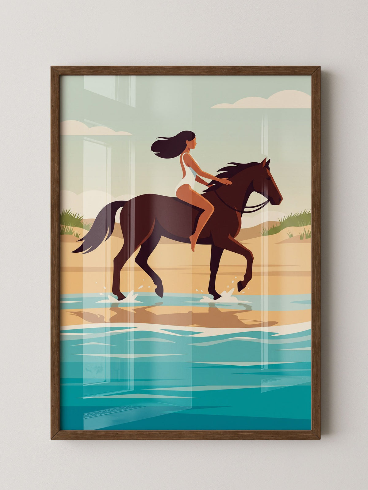 Reiterin Strand Illustration