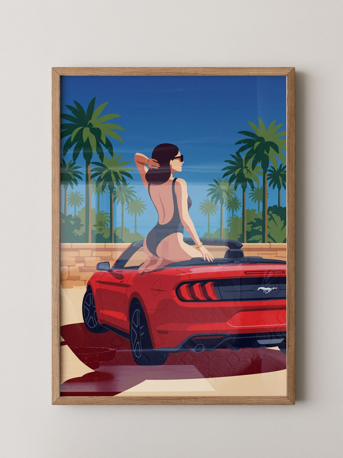 Cabrio Frau Palmenstrand
