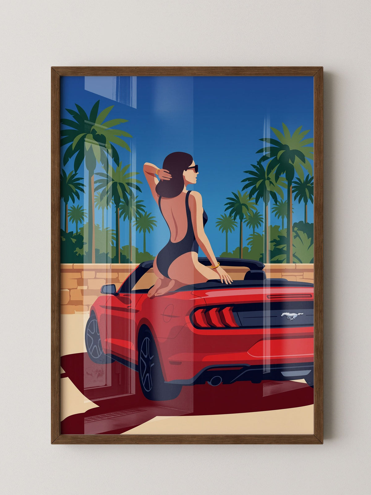 Cabrio Frau Palmenstrand