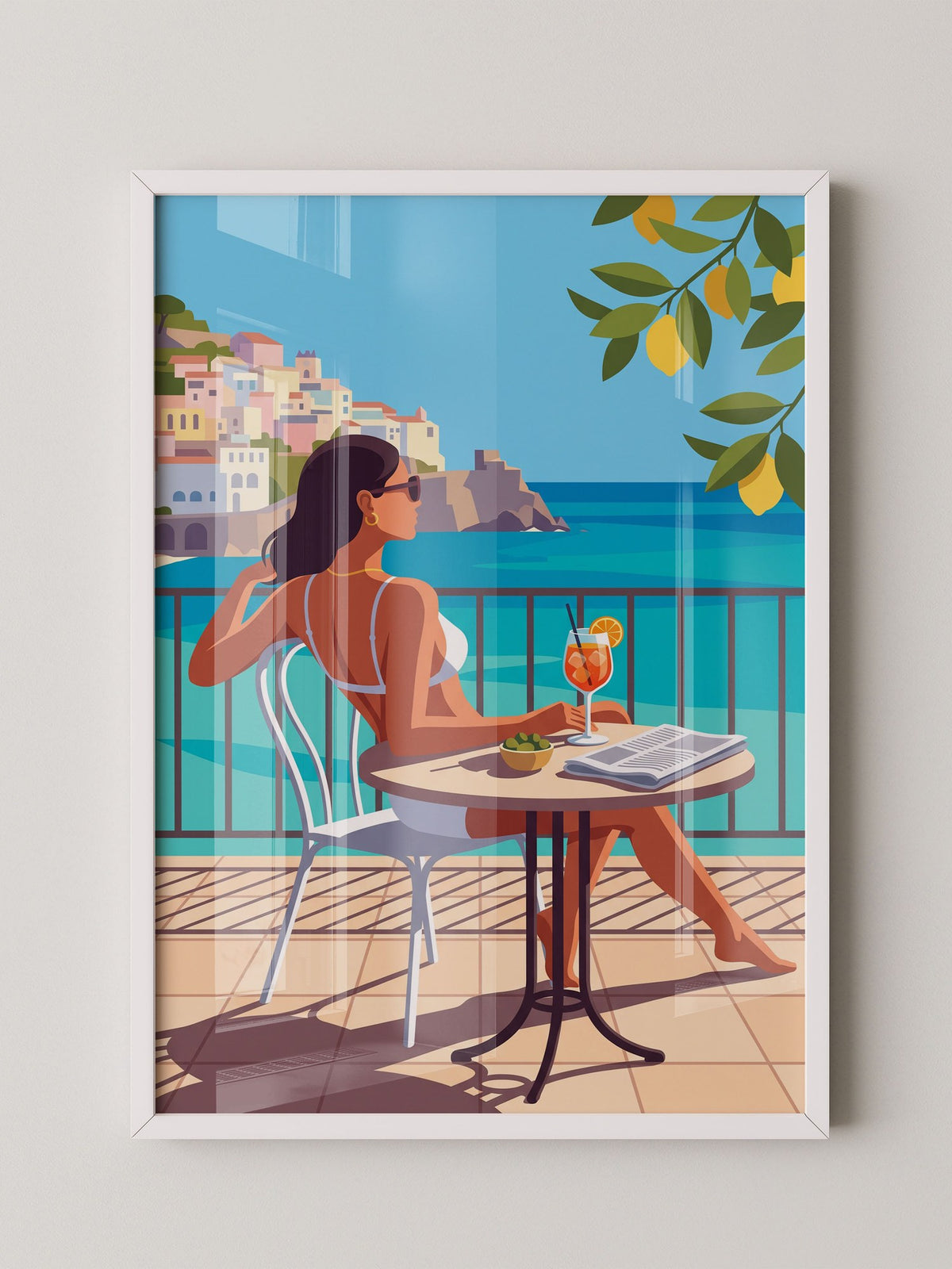 Frau Aperol Spritz Meer