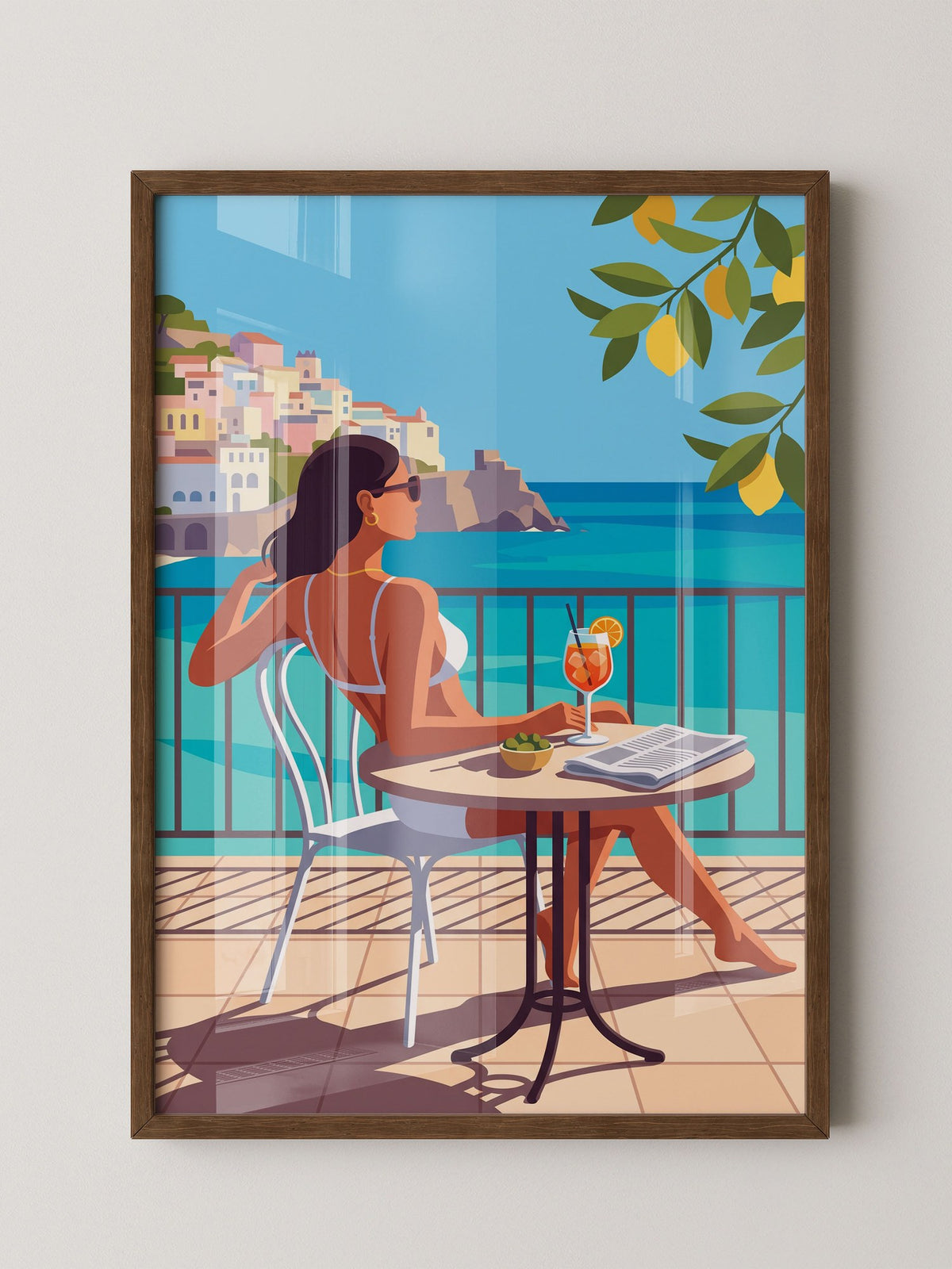 Frau Aperol Spritz Meer