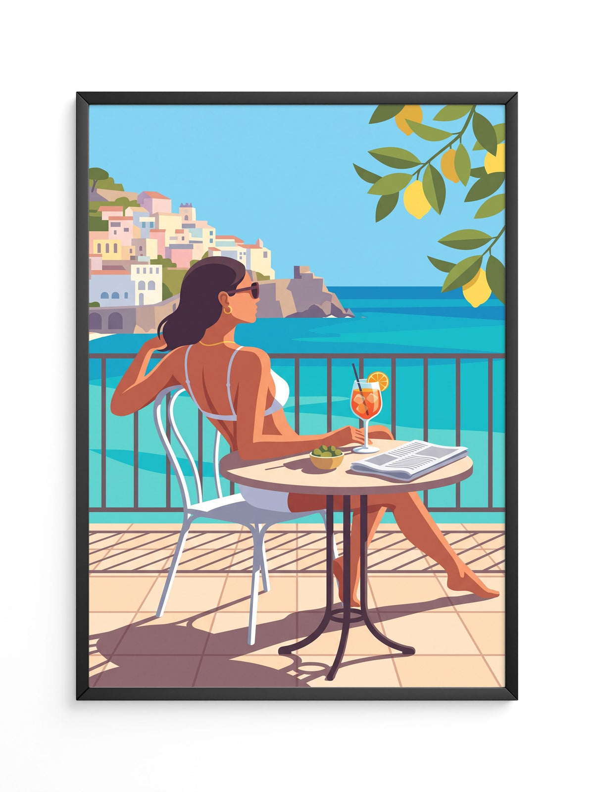 Frau Aperol Spritz Meer