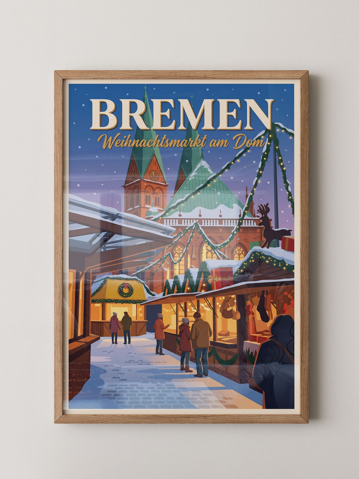Weihnachtsmarkt Bremen Illustration