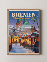 Weihnachtsmarkt Bremen Illustration