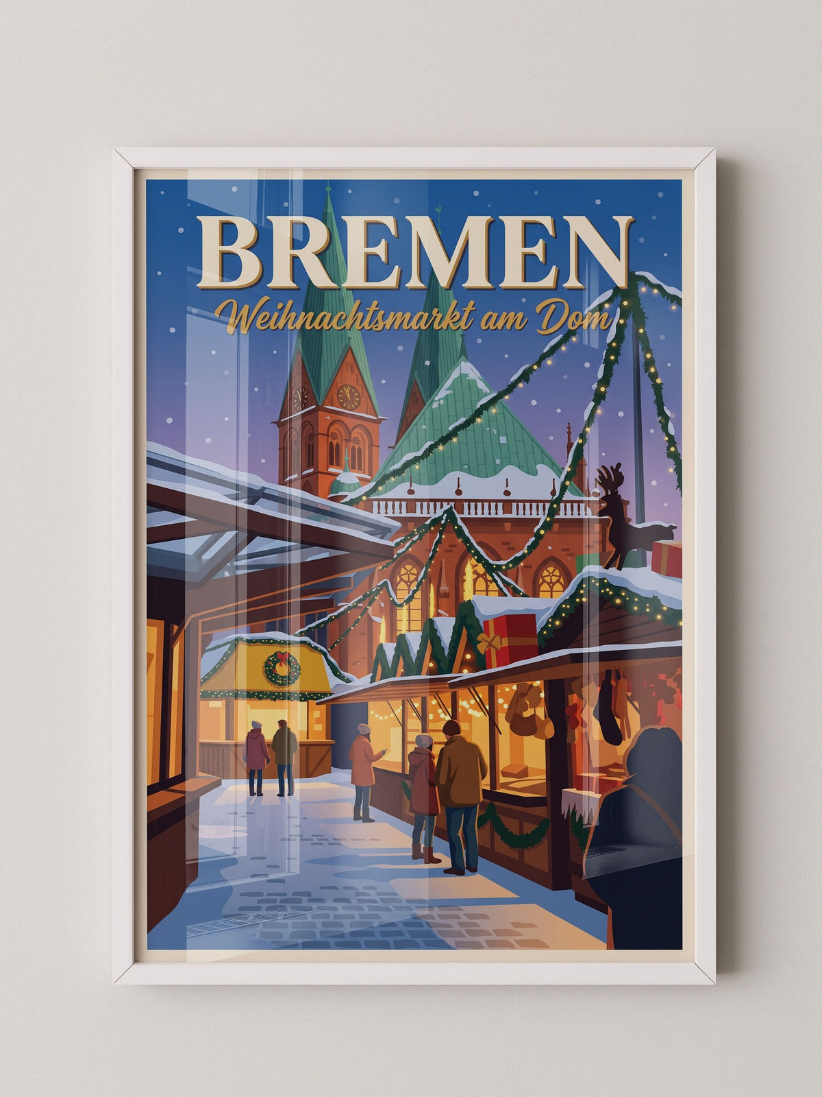 Weihnachtsmarkt Bremen Illustration