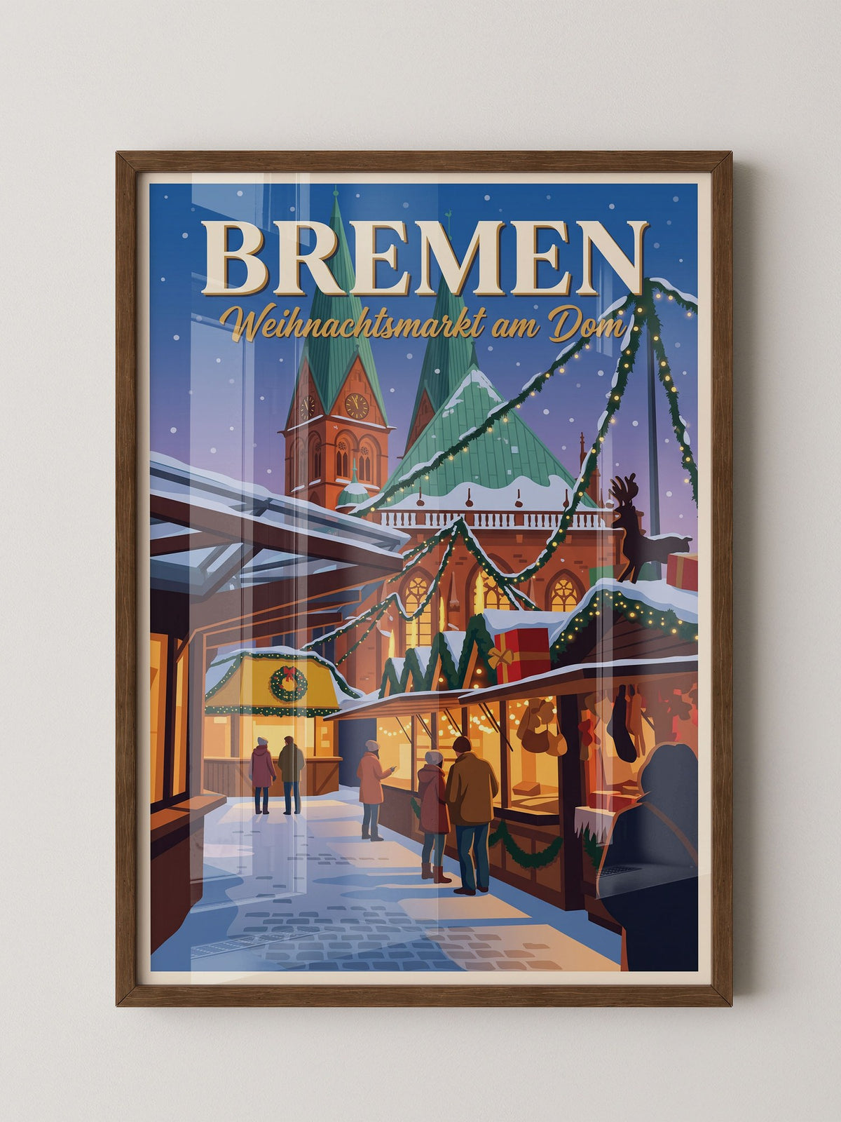 Weihnachtsmarkt Bremen Illustration