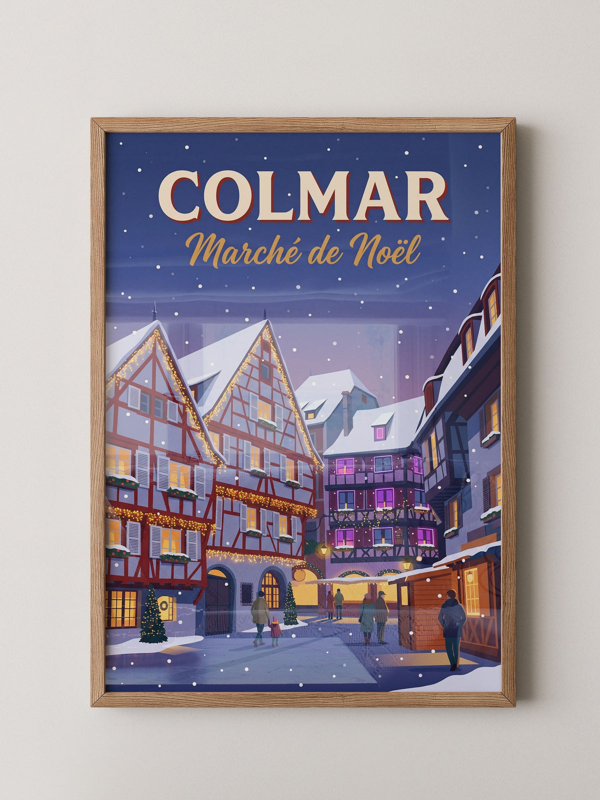 Weihnachtsmarkt Colmar Illustration