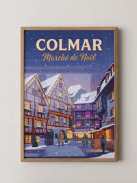 Weihnachtsmarkt Colmar Illustration