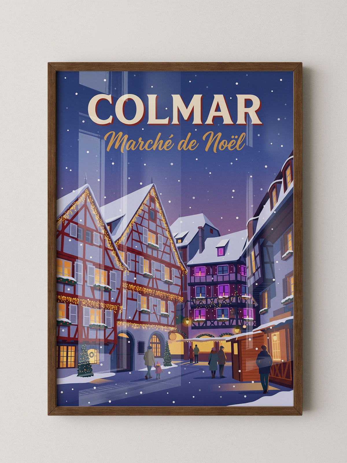 Weihnachtsmarkt Colmar Illustration