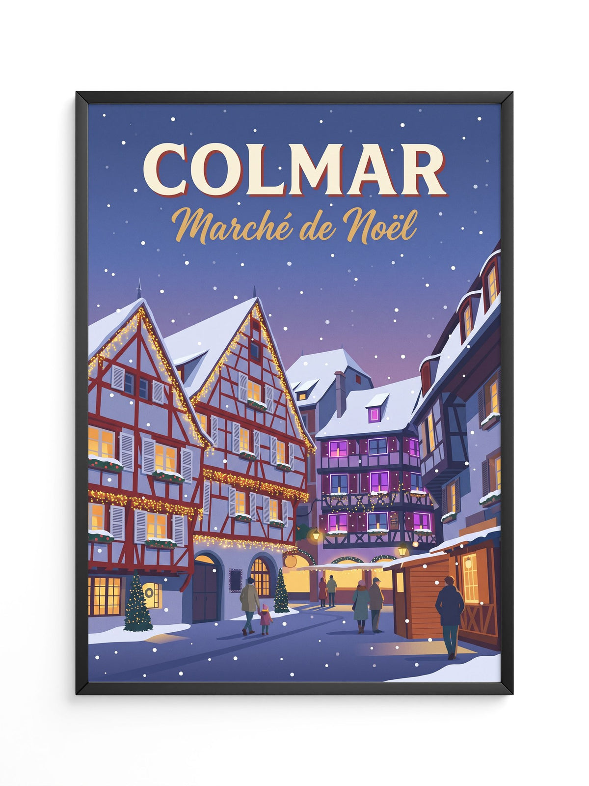Weihnachtsmarkt Colmar Illustration