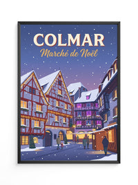 Weihnachtsmarkt Colmar Illustration
