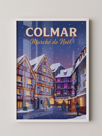 Weihnachtsmarkt Colmar Illustration