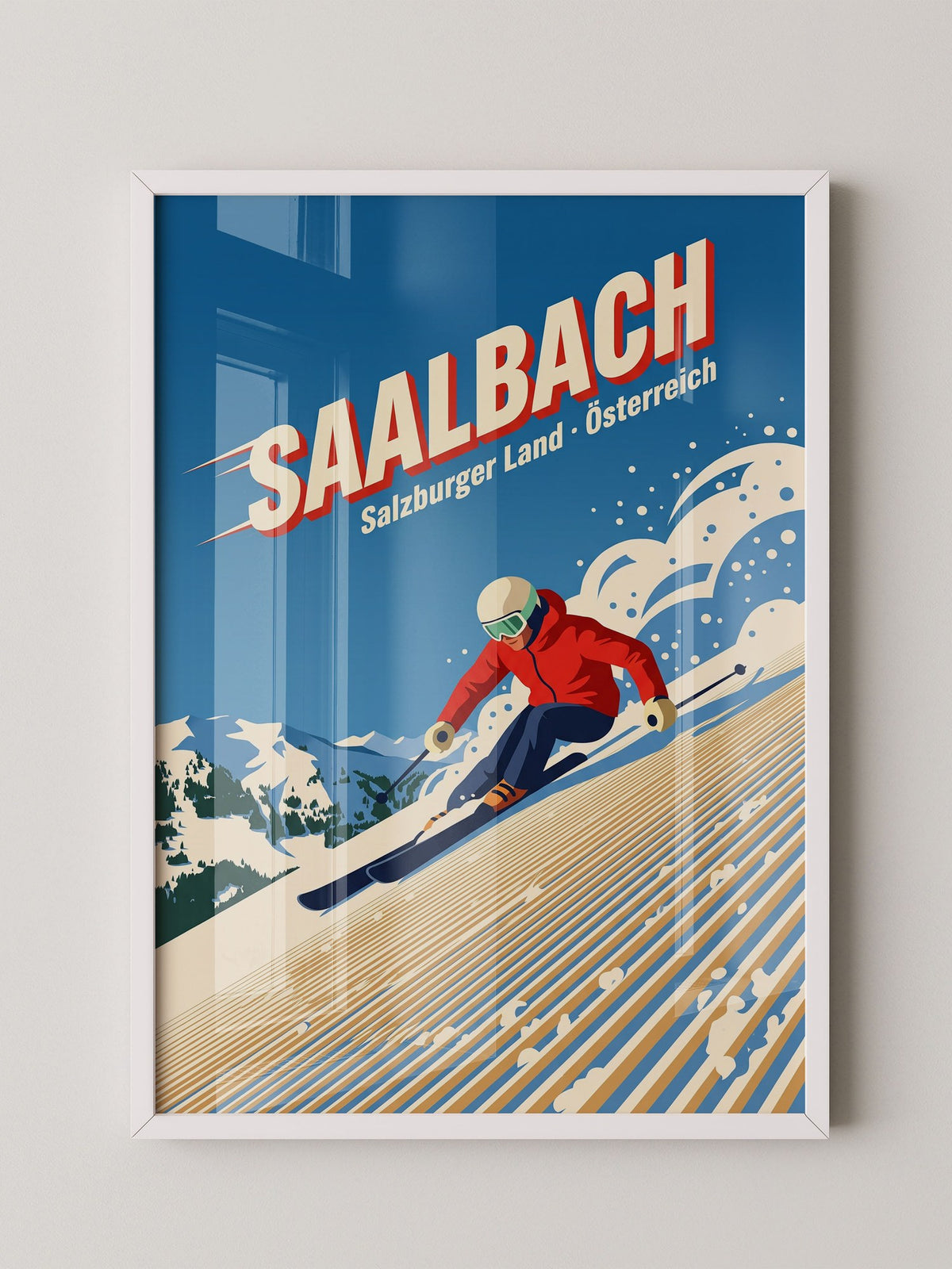 Skiläufer in Alpen