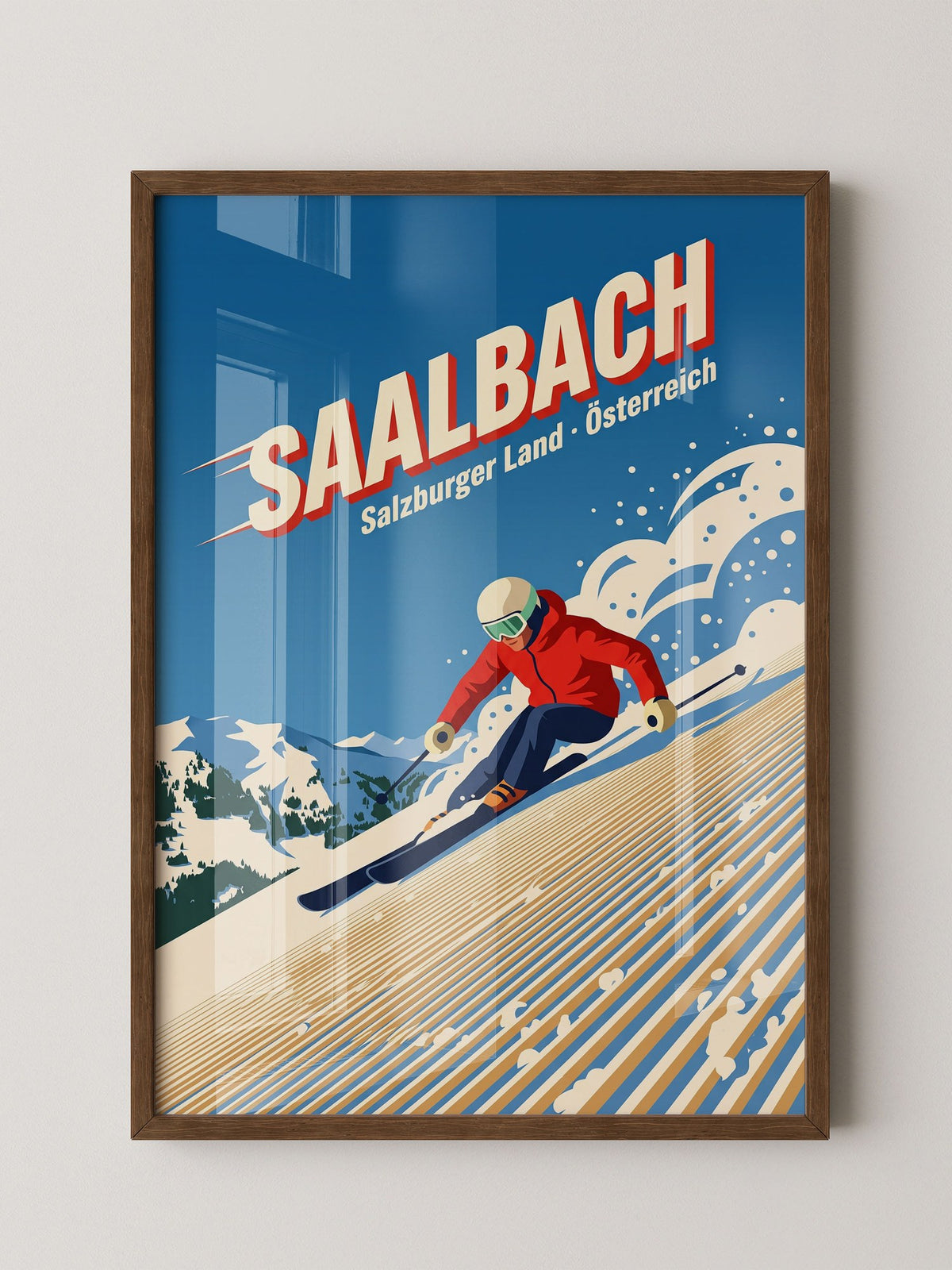 Skiläufer in Alpen