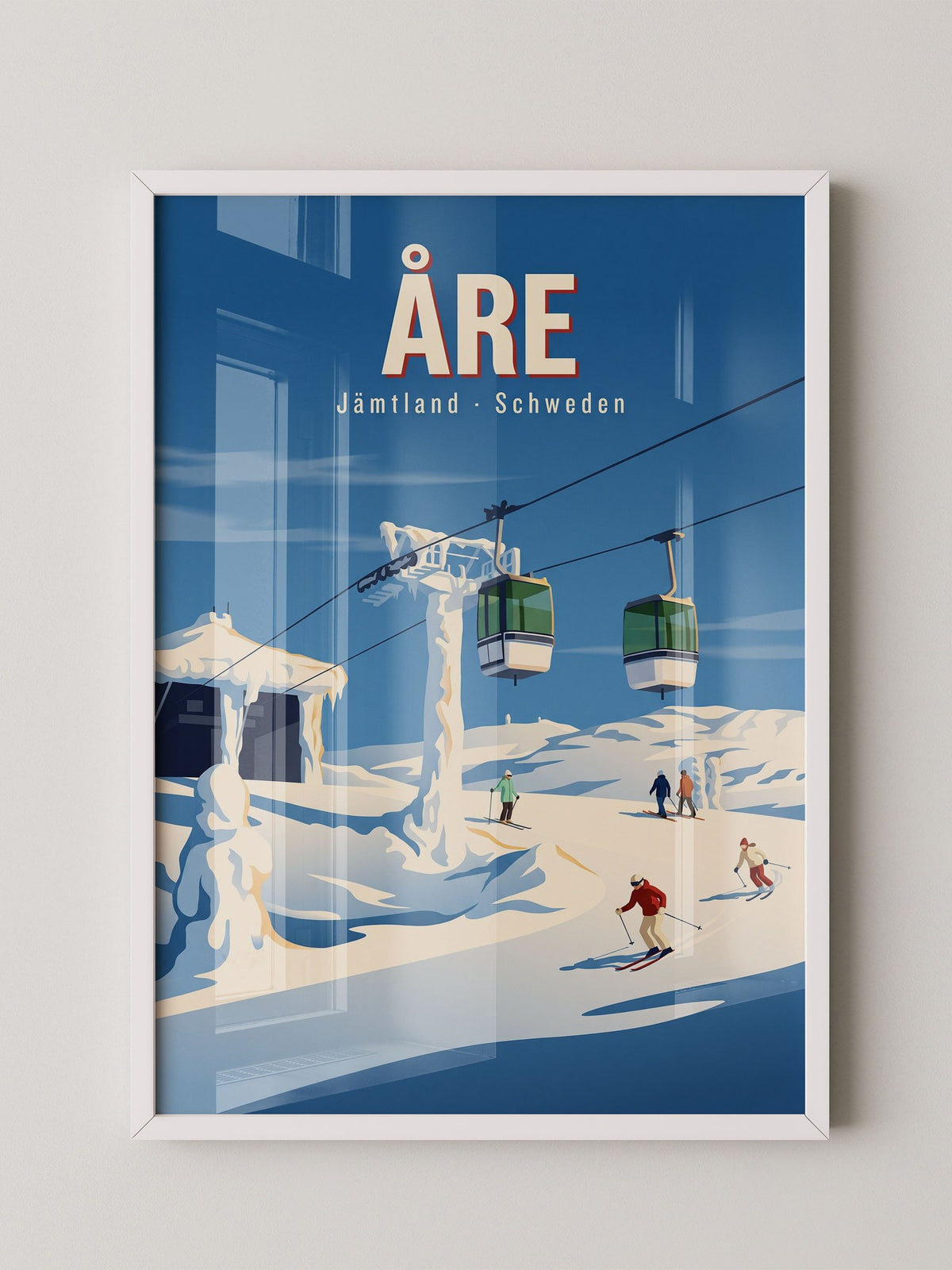 Skifahrer Winterlandschaft