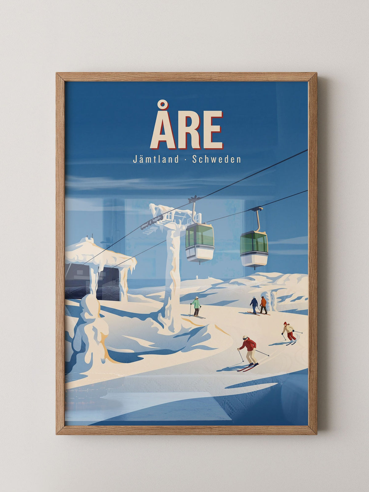 Skifahrer Winterlandschaft