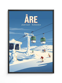 Skifahrer Winterlandschaft