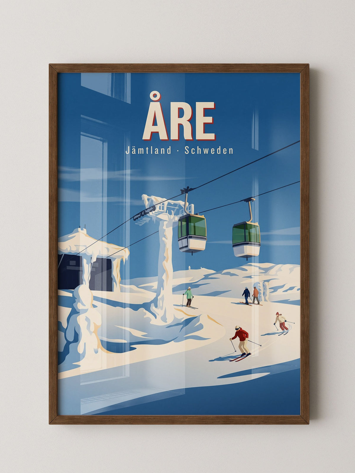 Skifahrer Winterlandschaft