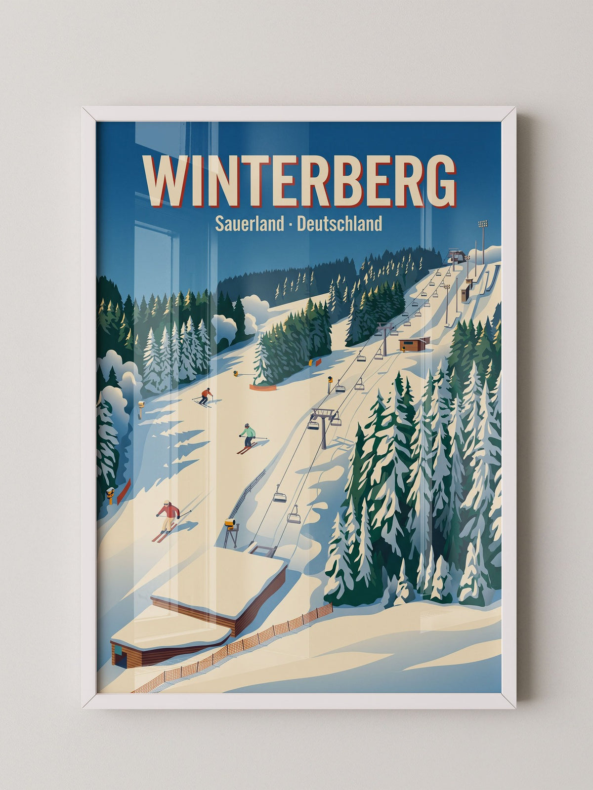 Winterberg Skifahrer Poster