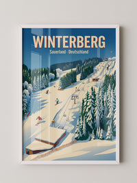 Winterberg Skifahrer Poster