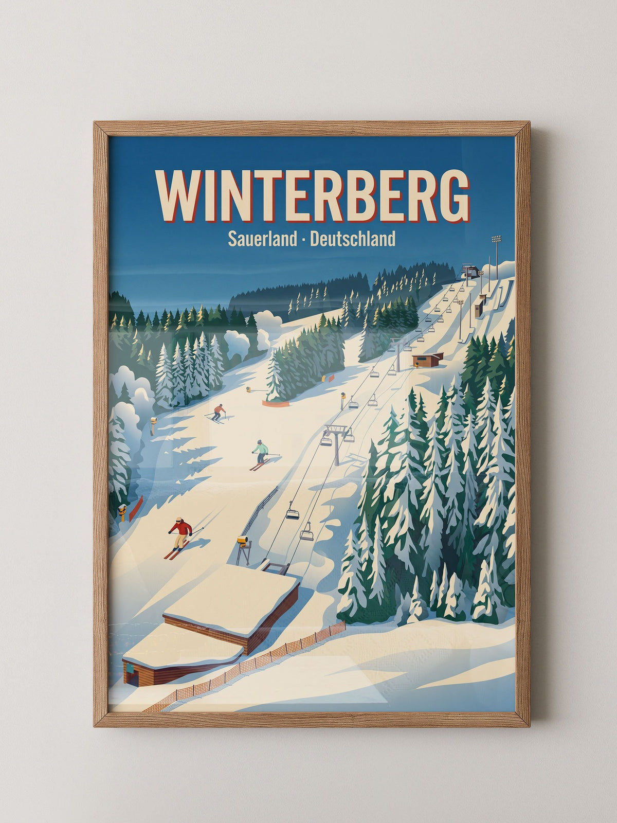 Winterberg Skifahrer Poster
