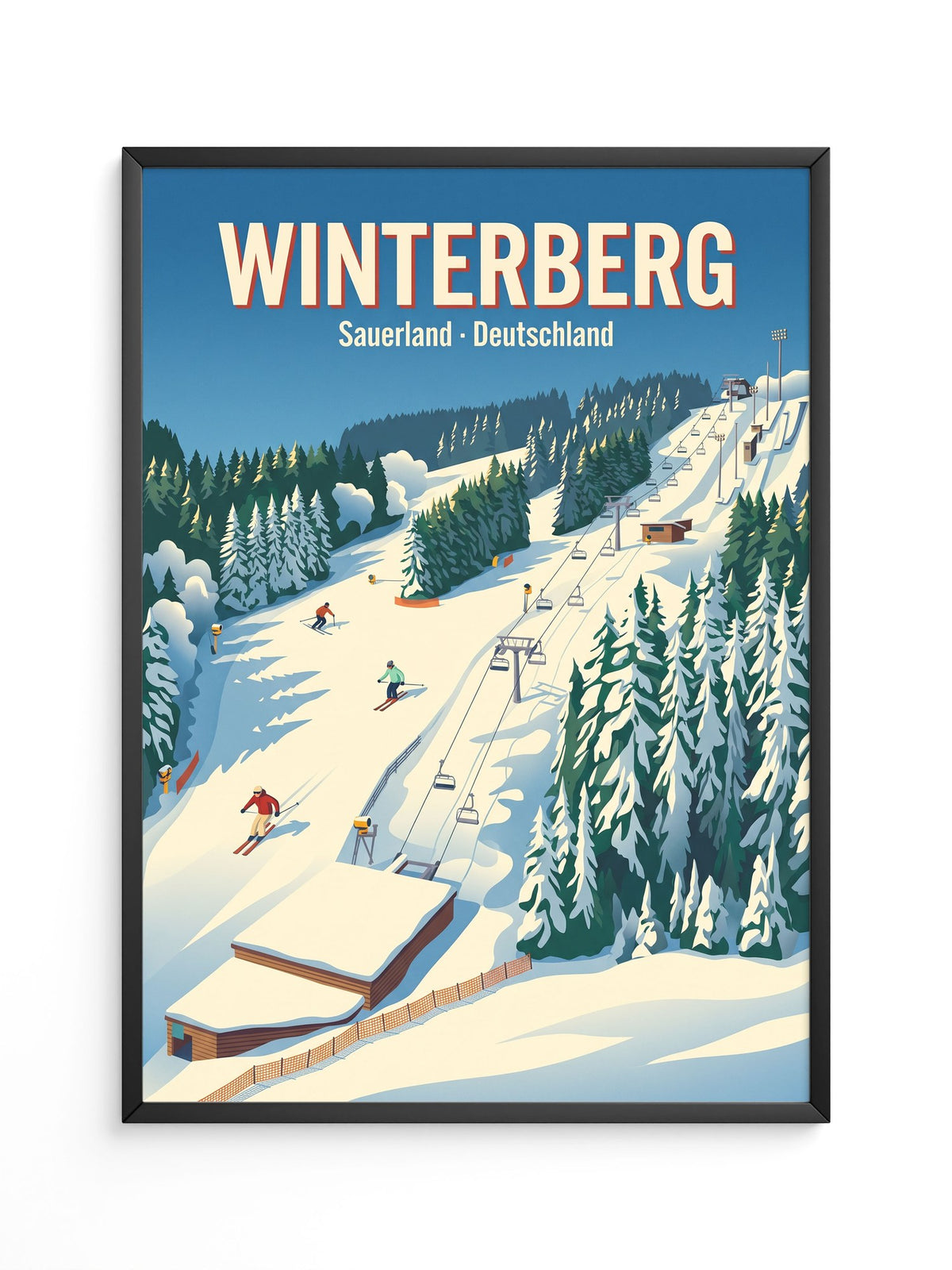 Winterberg Skifahrer Poster
