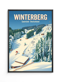 Winterberg Skifahrer Poster