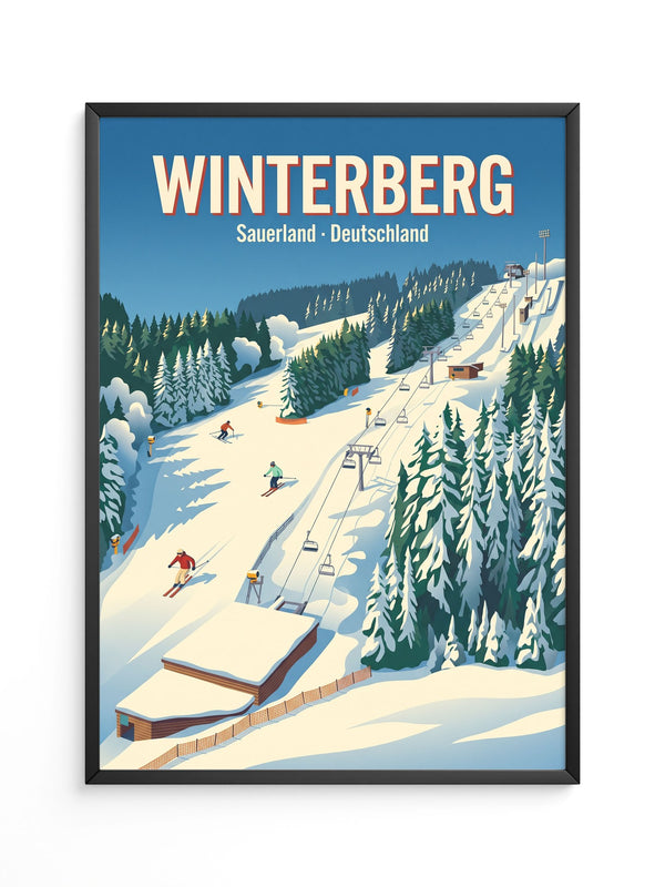Winterberg Skifahrer Poster