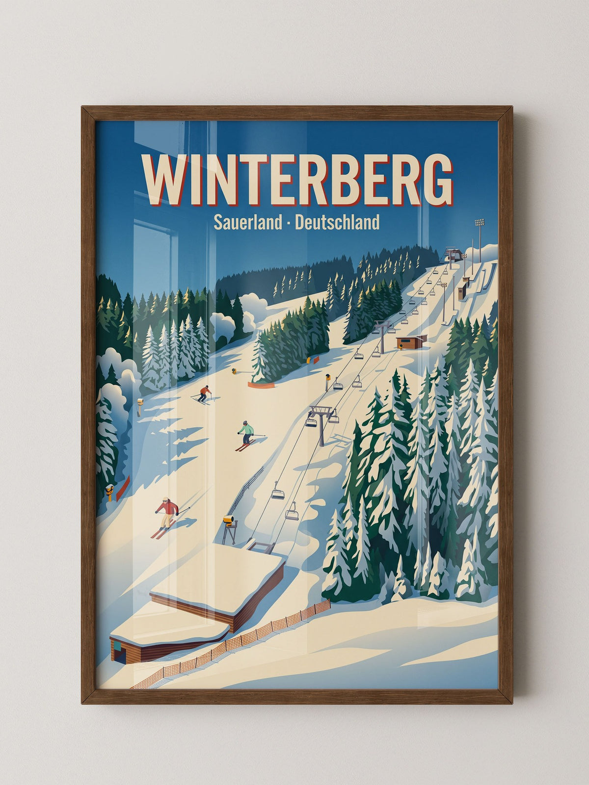 Winterberg Skifahrer Poster