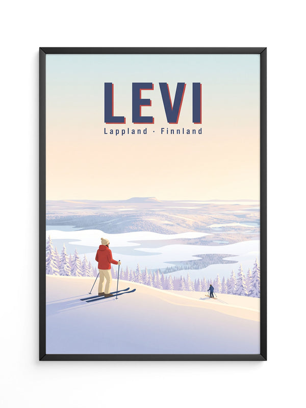Wintersport Idylle Pastell