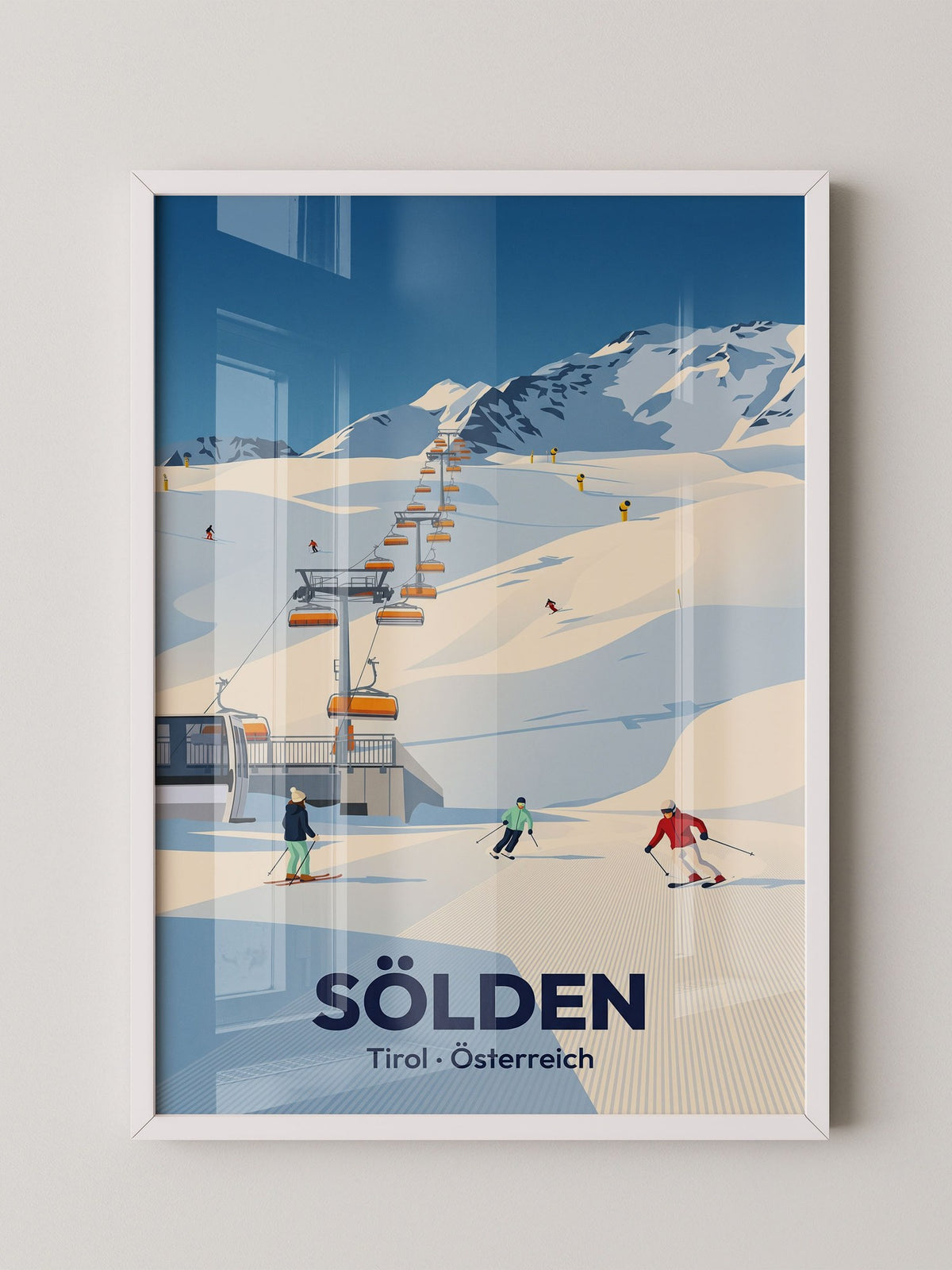 Skitag in den Alpen