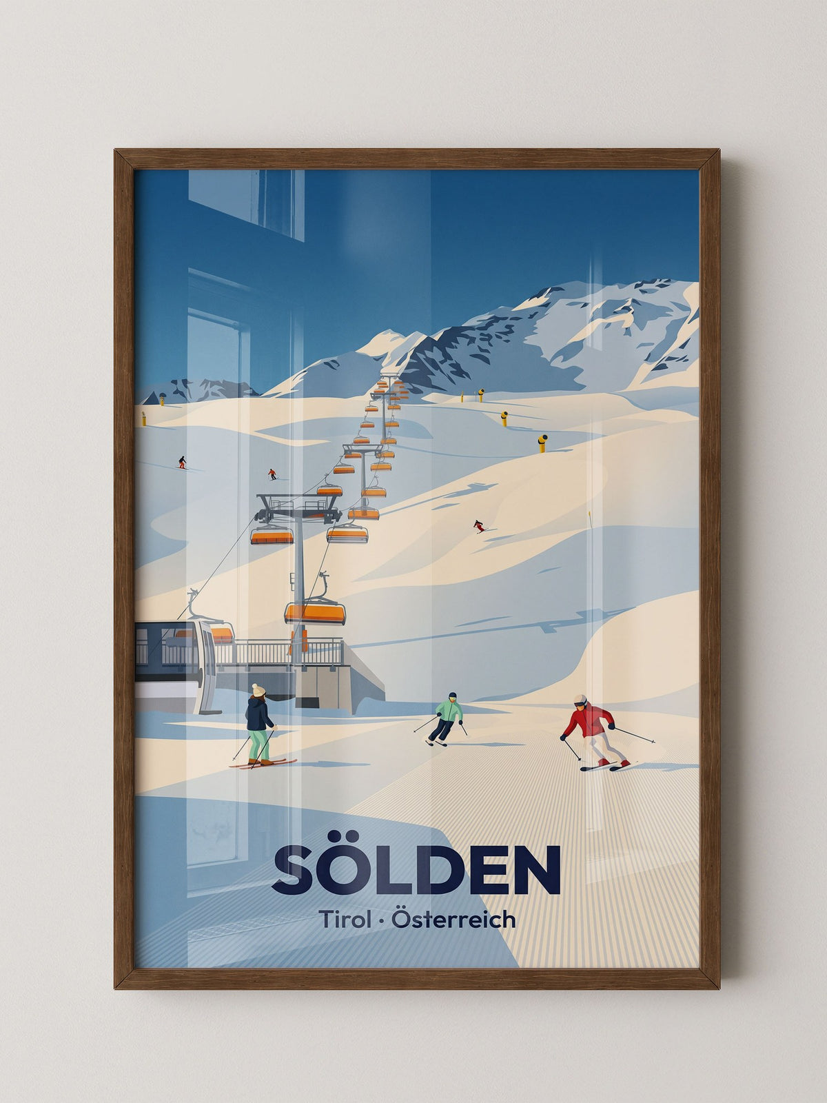 Skitag in den Alpen