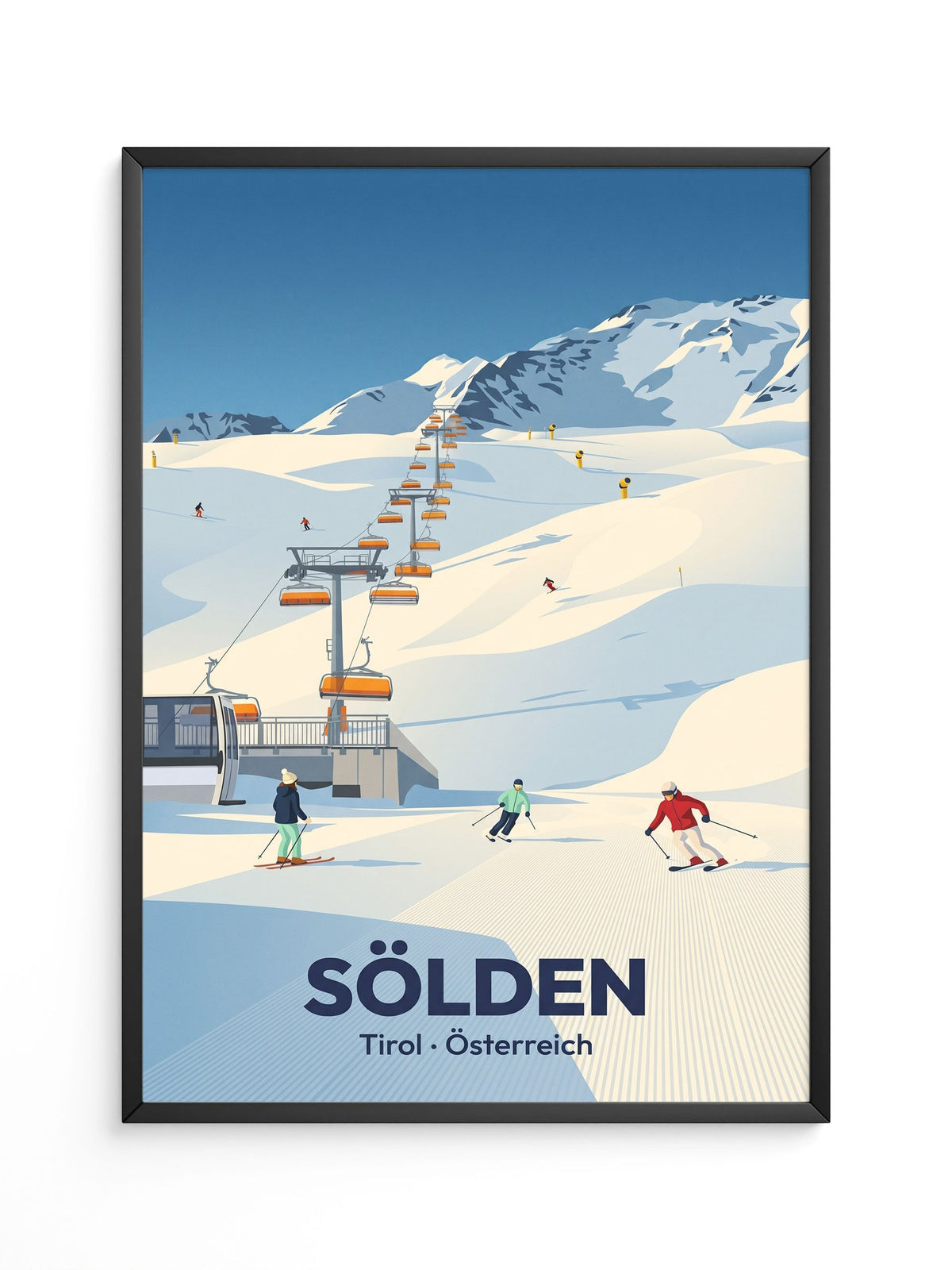 Skitag in den Alpen