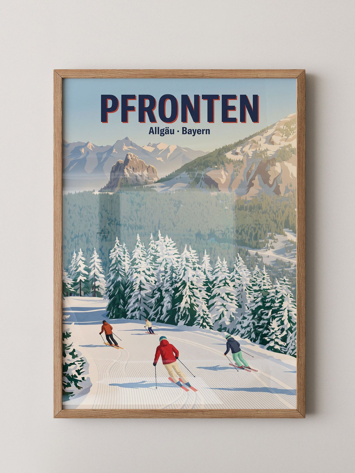 Winterlandschaft Skifahrer