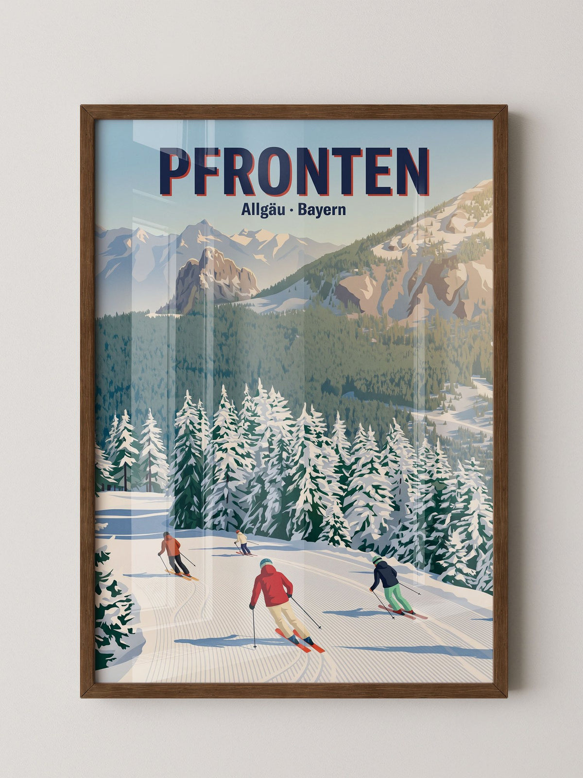 Winterlandschaft Skifahrer