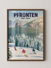 Winterlandschaft Skifahrer