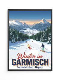 Skifahrer Alpen Winter
