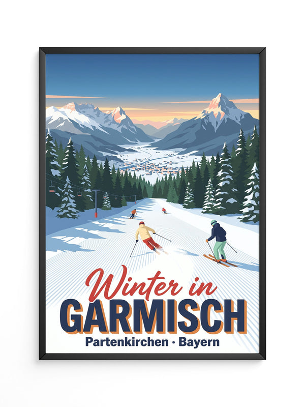 Skifahrer Alpen Winter