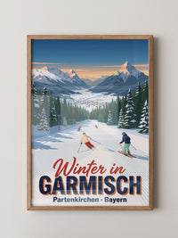 Skifahrer Alpen Winter