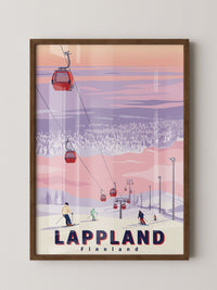 Lappland Skifahren Illustration