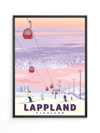 Lappland Skifahren Illustration