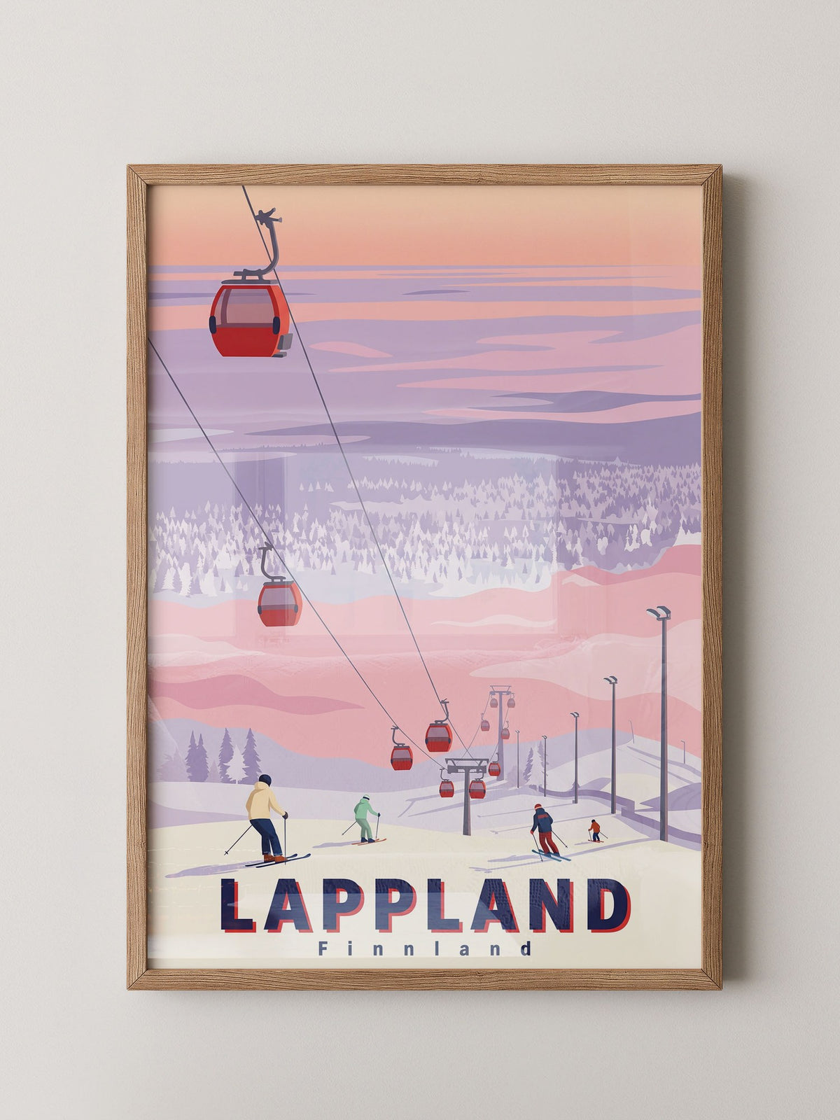 Lappland Skifahren Illustration