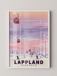 Lappland Skifahren Illustration