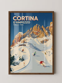 Cortina Skigebiet Retro