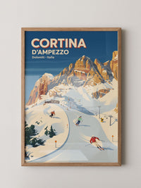 Cortina Skigebiet Retro